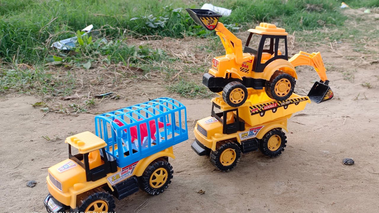 Gadi wala cartoon toys jcb helicopter dumper zoo truck video