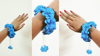 How To Make A Paper Flower Bangles Bracelet Paper Jewelry Bangles Bracelet Jewelry
