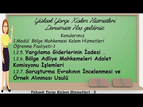 5- Yargılama giderleri,soruşturma evrakı- Yüksek Yargı Kalem Hizmetleri