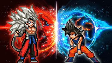 Xeno Goku V2(All Form)(New) VS Goku LB(All Form) in Jump Force Mugen