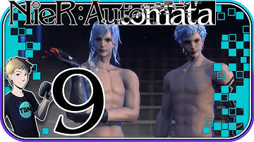 NieR: Automata English Walkthrough - Part 9: 5th Boss Fight - Adam & Eve