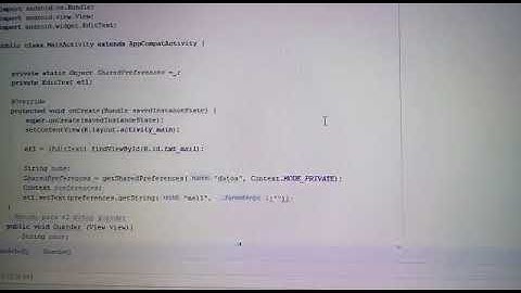 Almacenamiento de datos la clase SharedPreferences
