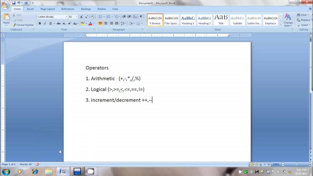 2. Variables, data types and operators in C. - YouTube