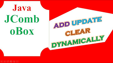 Java JComboBox  - Add Update Delete Clear dynamically