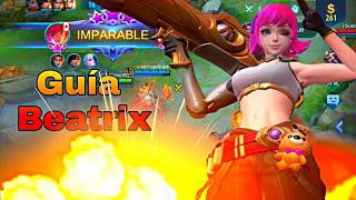 💥Beatrix Destroza💥 دليل Beatrix Mobile Legends 2021🔥 | البناء والشعارات وكيفية الاستخدام✅