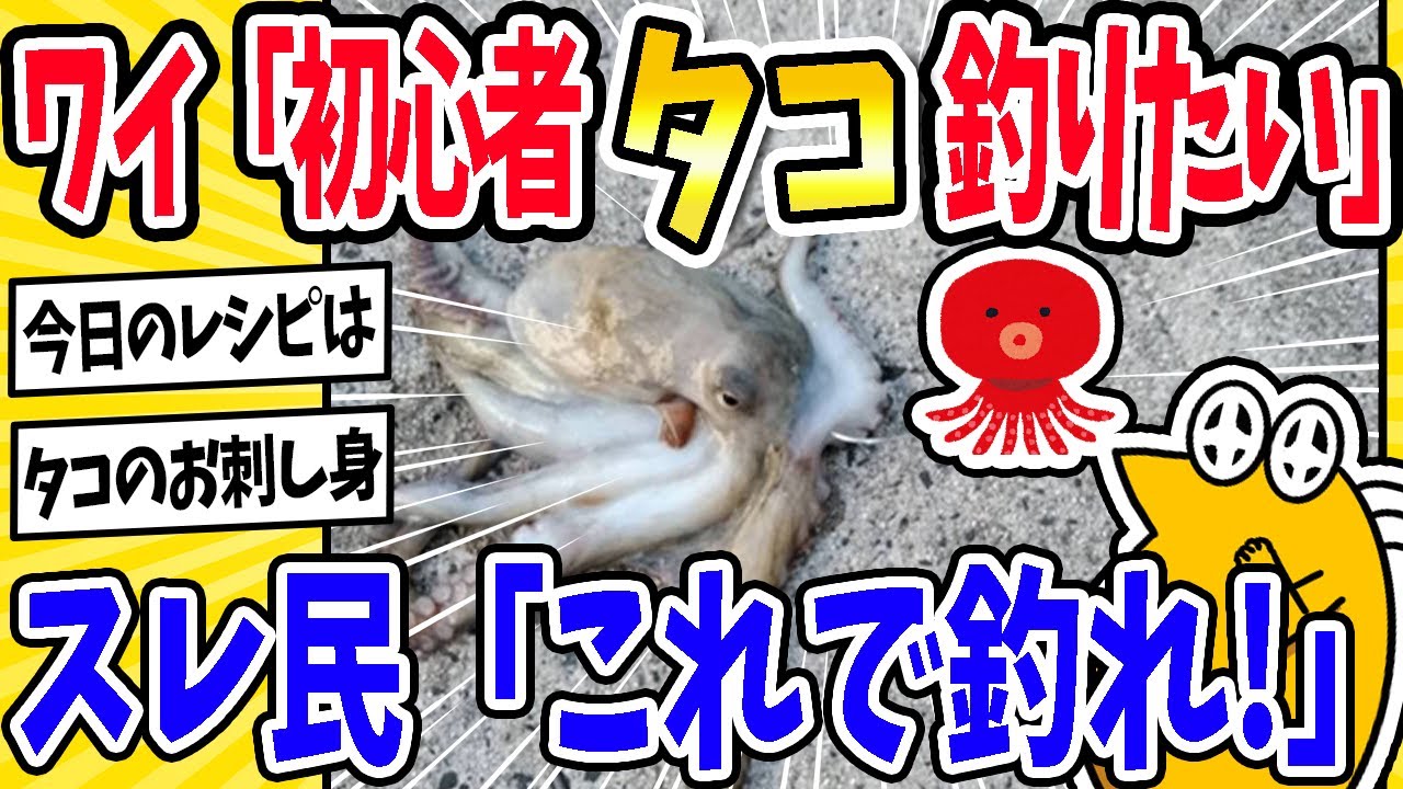 【2ch面白いスレ】釣り初心者がタコ釣り実況しますwww
