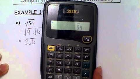 L1 - Simplifying Radicals Part 1