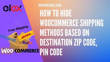 How to Hide WooCommerce Shipping Methods based on Destination ZIP Code/Postal Code.