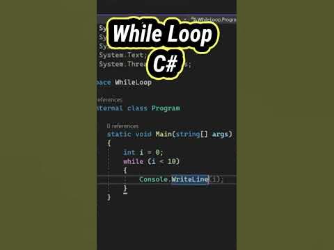 Print the Number 1 to 10 by while Loop in C# | while loop example in C# ...