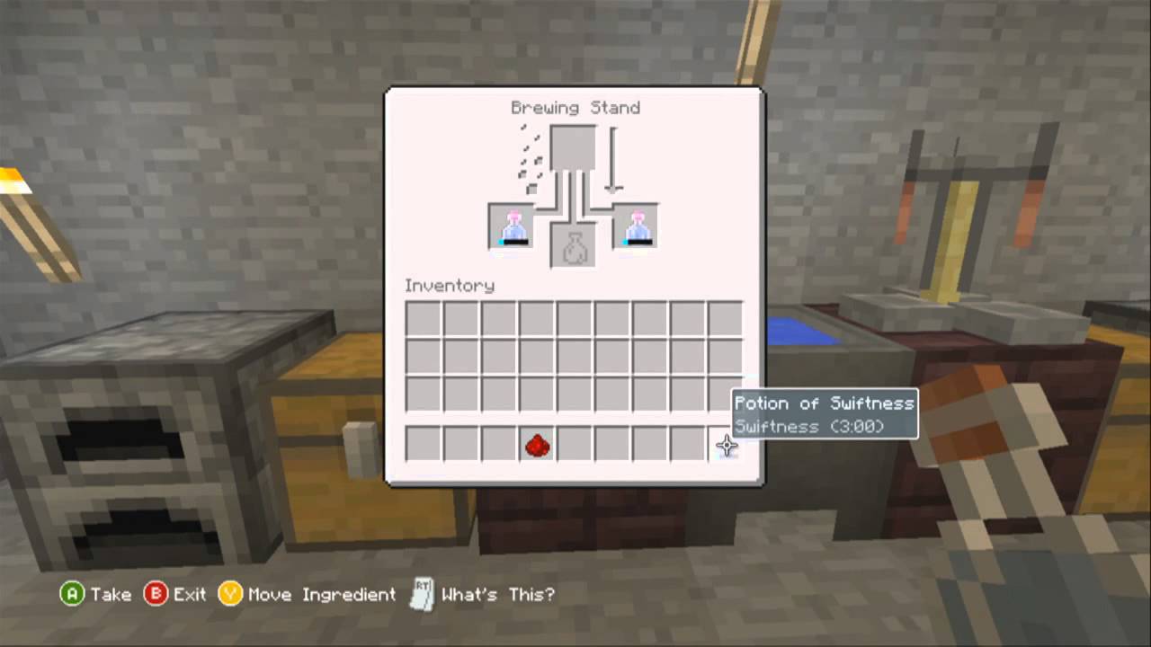 How to make a swiftness potion in minecraft xbox 360 YouTube