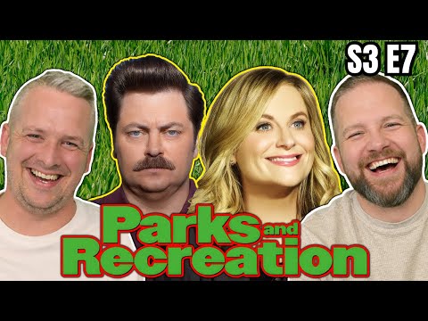 British Guys HILARIOUS Parks and Recreation Reaction - S3 E7 Harvest Festival