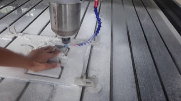 Stone cnc router cutting 15mm marbel video 3