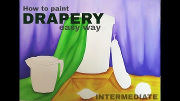 How to color DRAPERY easy way | still life | intermediate exam