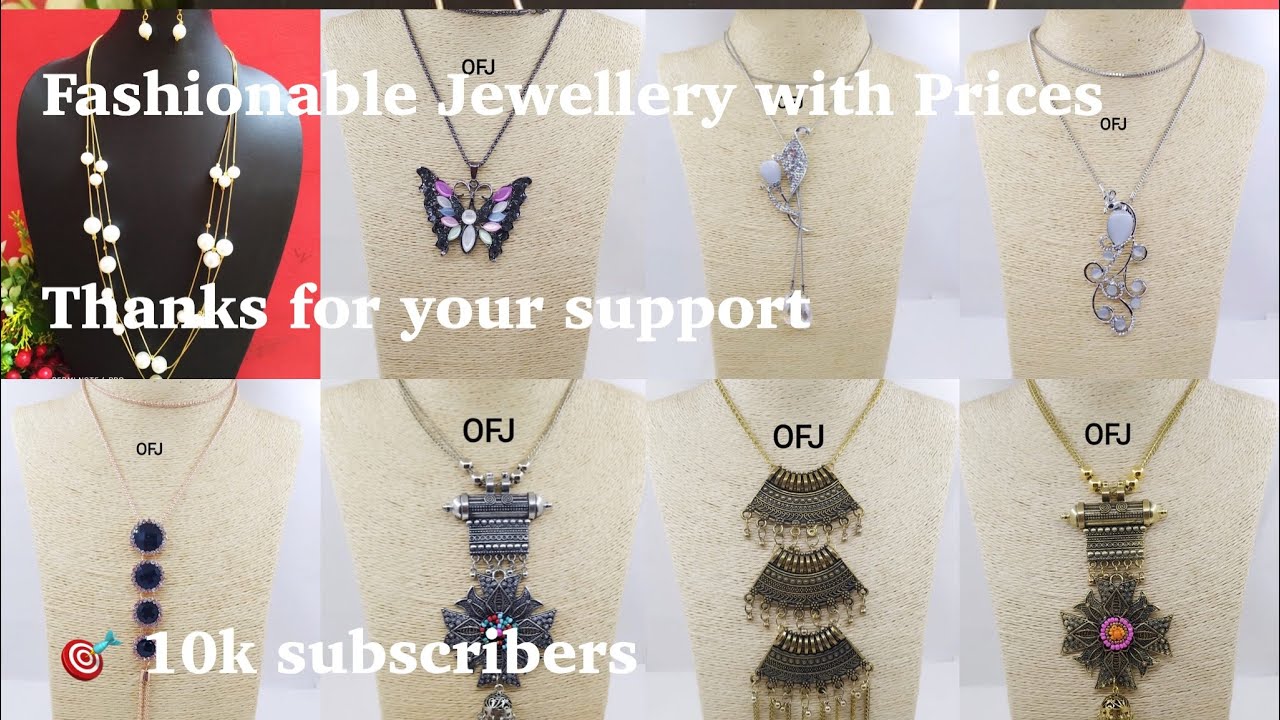 Latest Fashionable Jewellery with Prices YouTube