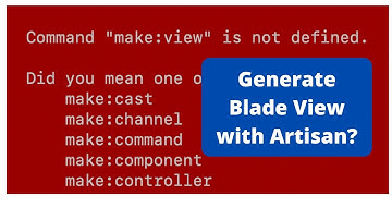 Laravel make:view Command with External Package