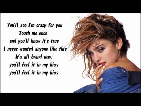 Madonna Crazy For You Karaoke Instrumental With Lyrics On Screen Youtube