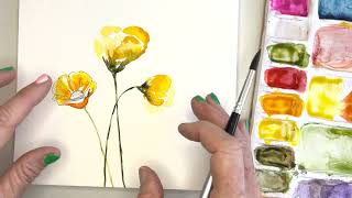 Watercolor Poppies so EASY AND FUN!  WAIT for the END.