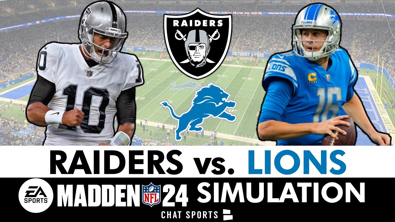 Ready go to ... https://www.youtube.com/watch?v=C8XRw_fLZWk [ Raiders vs. Lions Simulation LIVE Reaction & Highlights (Madden 24 Rosters) | NFL Week 8]