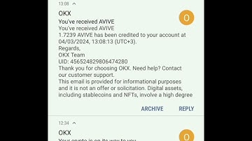 Avive withdrawal Received / Avive coin distribution / Withdrawal proof