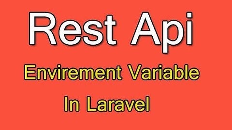 env in laravel 5.8  || rest api in laravel 5.8 || laravel master