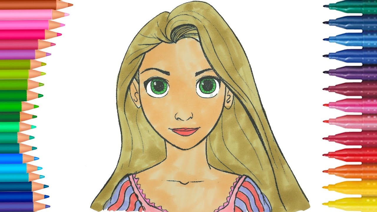 Principessa Raperonzolo Per Bambini Come Disegnare E Colorare Piccole Mani Libro Da Colorare Youtube