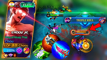 CHOU ILLEGAL DAMAGE HACK | CHOU USERS USE THIS CHOOU JUNIOR. BUILD 1 HIT | LAST VIDEO - MLBB 🥺