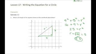 Mod 5 L17 Writing the Equation for a Circle