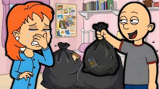 Clic Caillou Throws Trash In Rosies Roomgrounded