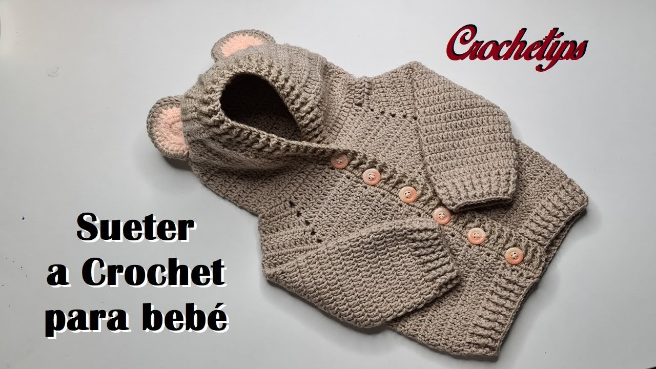 ¡TEJI Hermoso Jersey o Sueter a #CROCHET - Principiantes - Parte 1 - CROCHETIPS