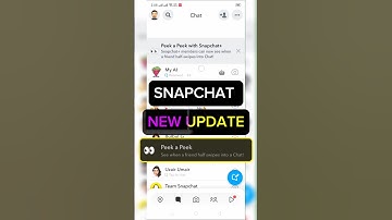 Snapchat Peek a Peek  Update || Peek a Peek on Snapchat || Snapchat Half swipes into chat