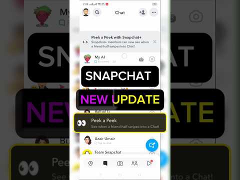 Snapchat Peek a Peek  Update || Peek a Peek on Snapchat || Snapchat Half swipes into chat