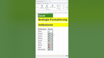 Excel Haken ✅ mit bedingter Formatierung einfügen als Indikatoren Kreuz Ausrufezeichen und Haken