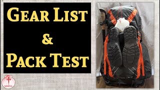 Camino Gear List and Pack Test screenshot 2