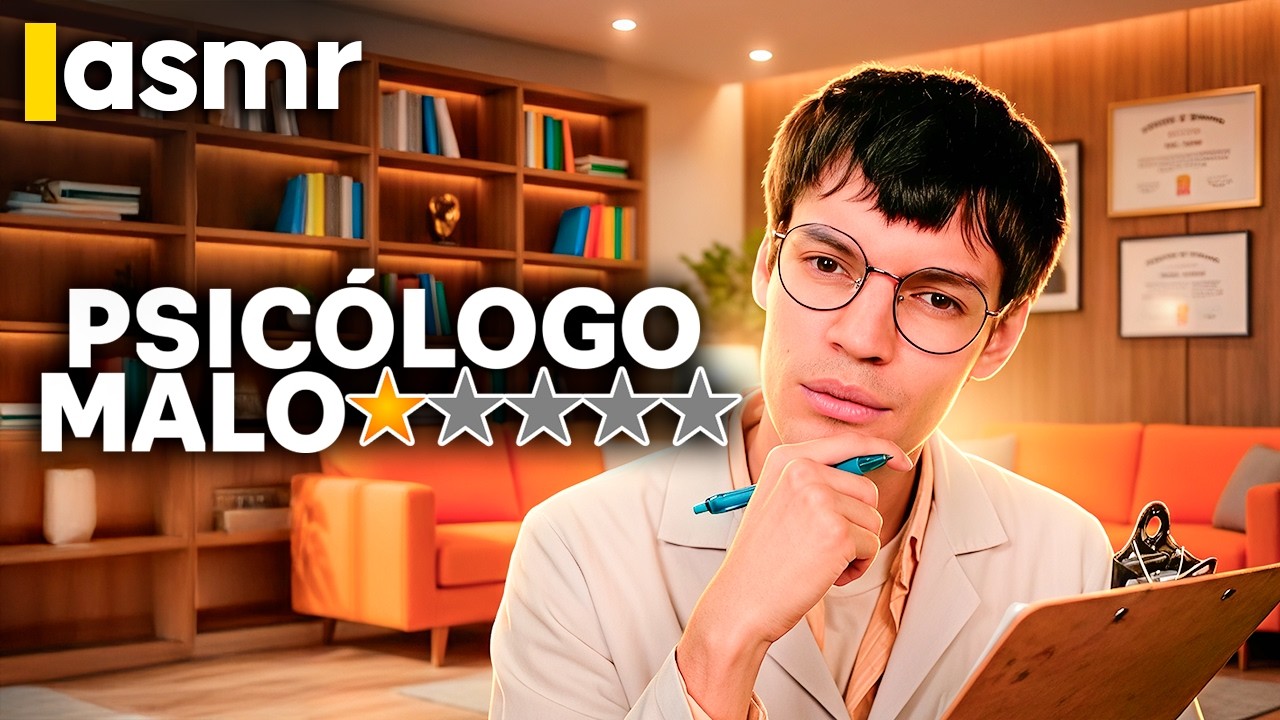 ASMR Roleplay para DORMIR: Psicólogo de malas vibras que cura tu ansiedad