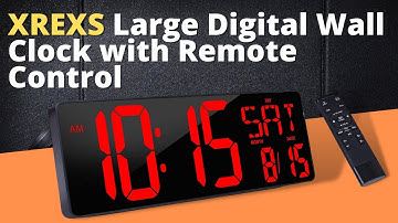 XREXS Large Digital Wall Clock with Remote Control