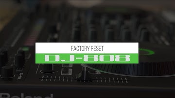 Roland DJ-808 DJ Controller "How to do a Factory Reset"