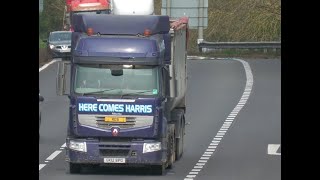 Renault Here Comes Harris and many more SUPER TRUCKS - A1(M) motorway RACE - trucks spotting