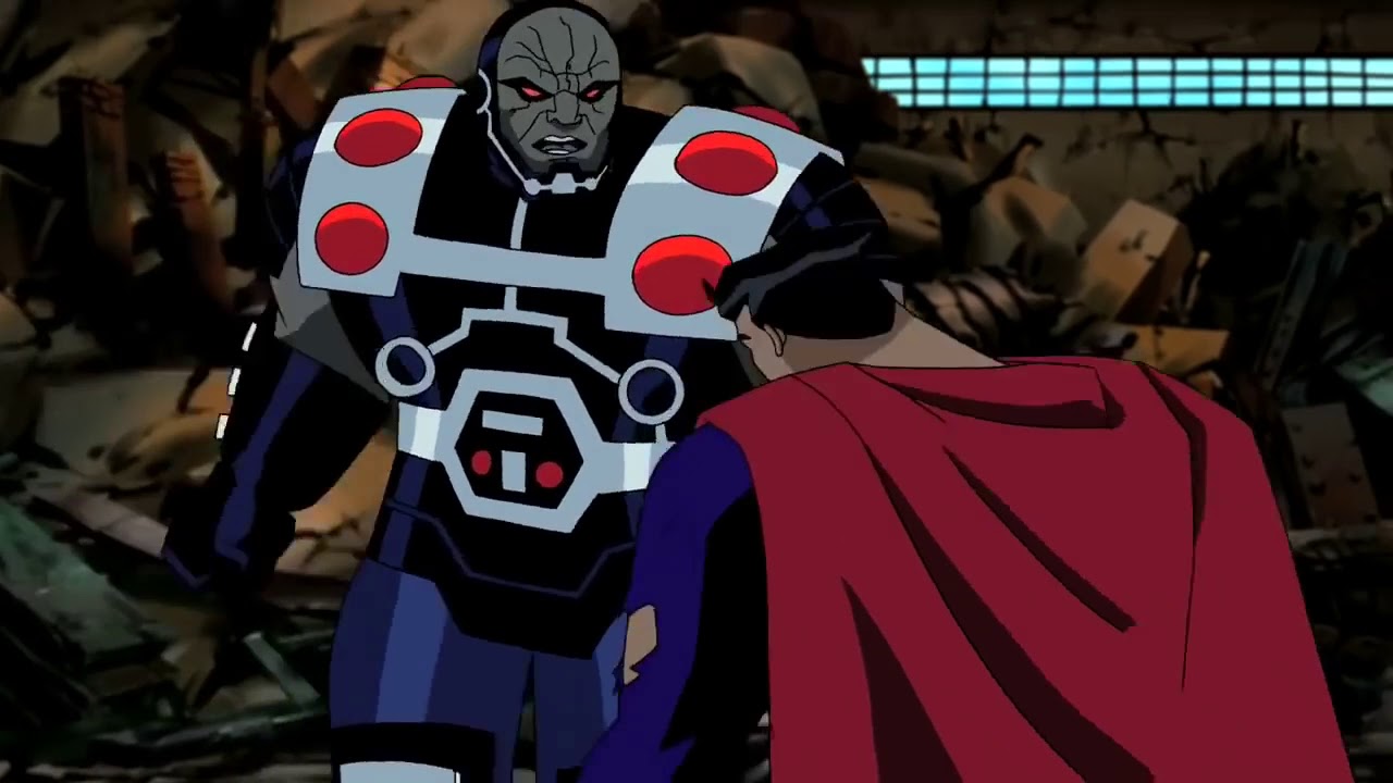 Iconic fight Superman vs darkseid justice league unlimited - YouTube