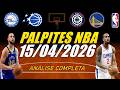 Melhores Palpites NBA HOJE - Análise NBA (15/04/2026) - Palpites Basquete para HOJE + Bilhete PRONTO