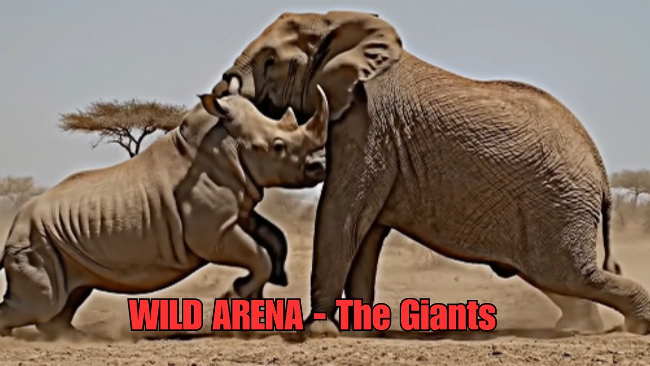 WILD ARENA — The Giants — African Elephant vs. Rhino, Leopard vs. Baboon Troop