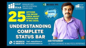 STATUS BAR IN MS EXCEL - ENGLISH | ADVANCED EXCEL TIPS AND TRICKS