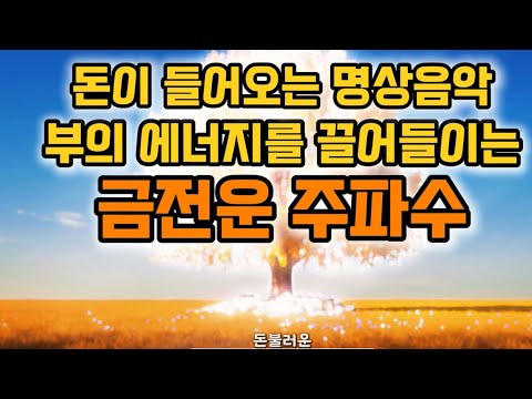 이것만 들어도 운이 트이고 돈이 몰려오는 풍요와 금전운의 황금 주파수 주파수! 재생 버튼만 눌러도 부의 흐름이 시작됩니다 #금전운 #금전운주파수 #부자 #부자되는법 #명상 #집중