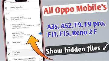How to show hidden files on Oppo mobiles |Oppo mobiles show hidden files|#Oppo| Interesting Tips