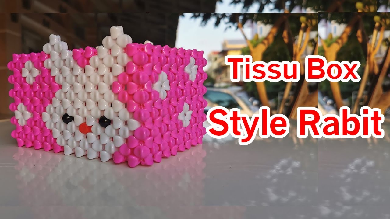 How to make bead Tissue Box Style Rabbit Crystal Bead. YouTube
