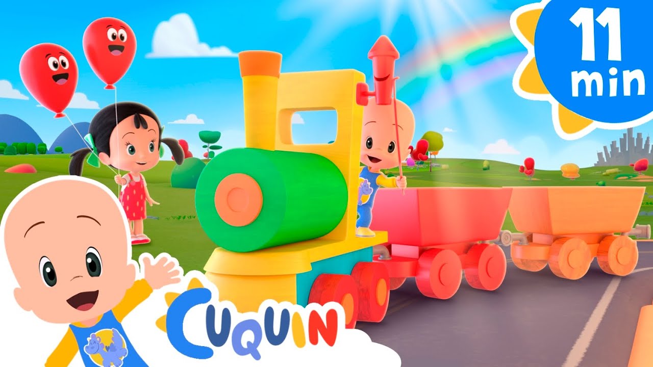 Los colores del tren arcoiris | Cánticos Para Niños | Cleo & Cuquín
