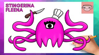 How To Draw Stingerina Fleena - Garten of Banban | Easy Step By Step Drawing Tutorial