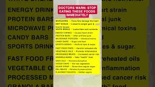 DOCTORS WARN: STOP EATING THESE FOODS IMMEDIATELY #healthawareness  #diseaseprevention