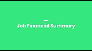 Financials – Job Financials Summary