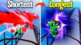 Shortest to Longest Fruit attacks in Blox Fruits Update 30!