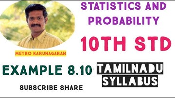 10th Std Maths Example 8.10 Find mean and variance of first n natural numbers
